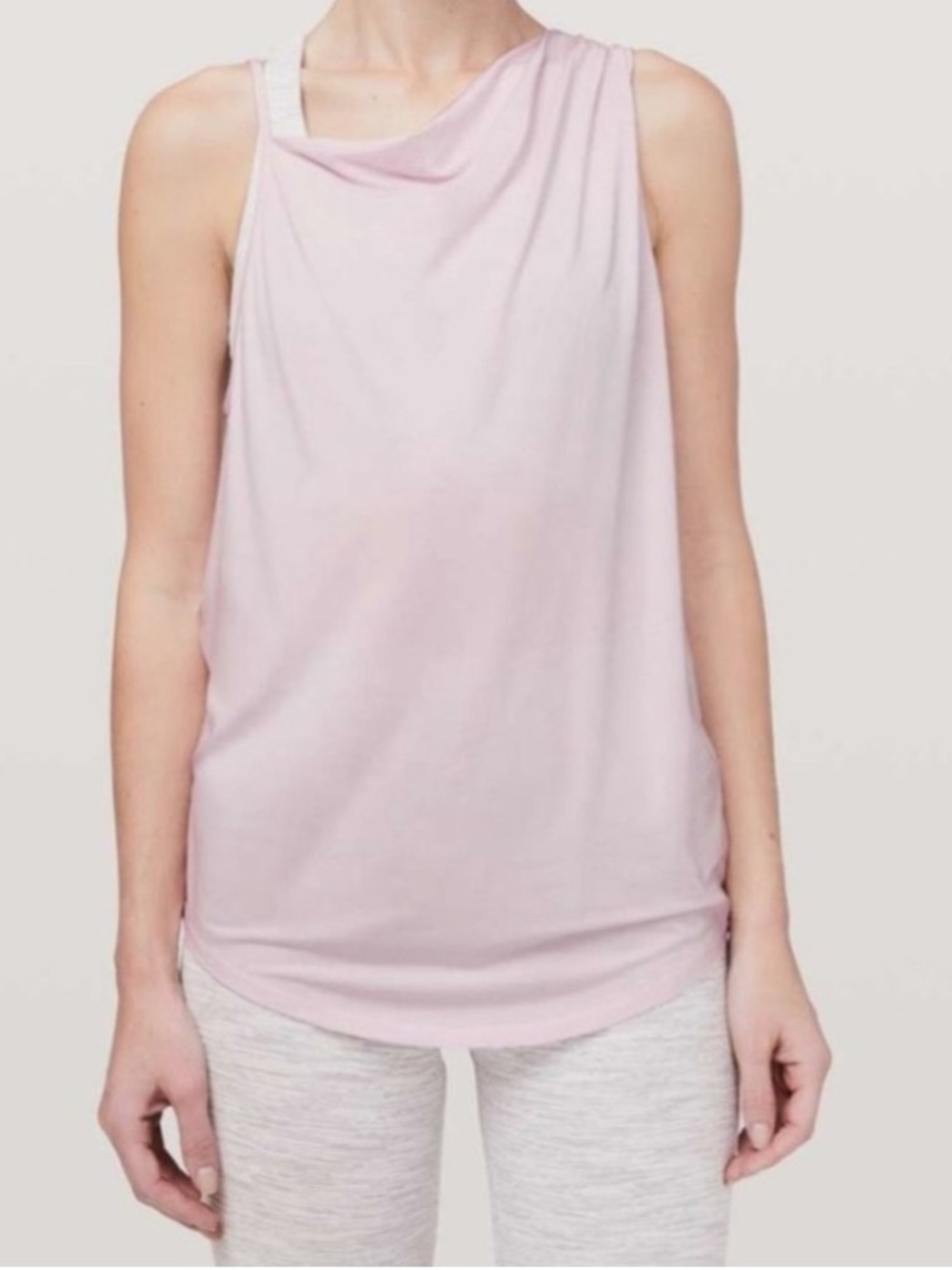 Lululemon Dare to Drop Light Pink Draped Neck Sleeveless Women's Tank Top